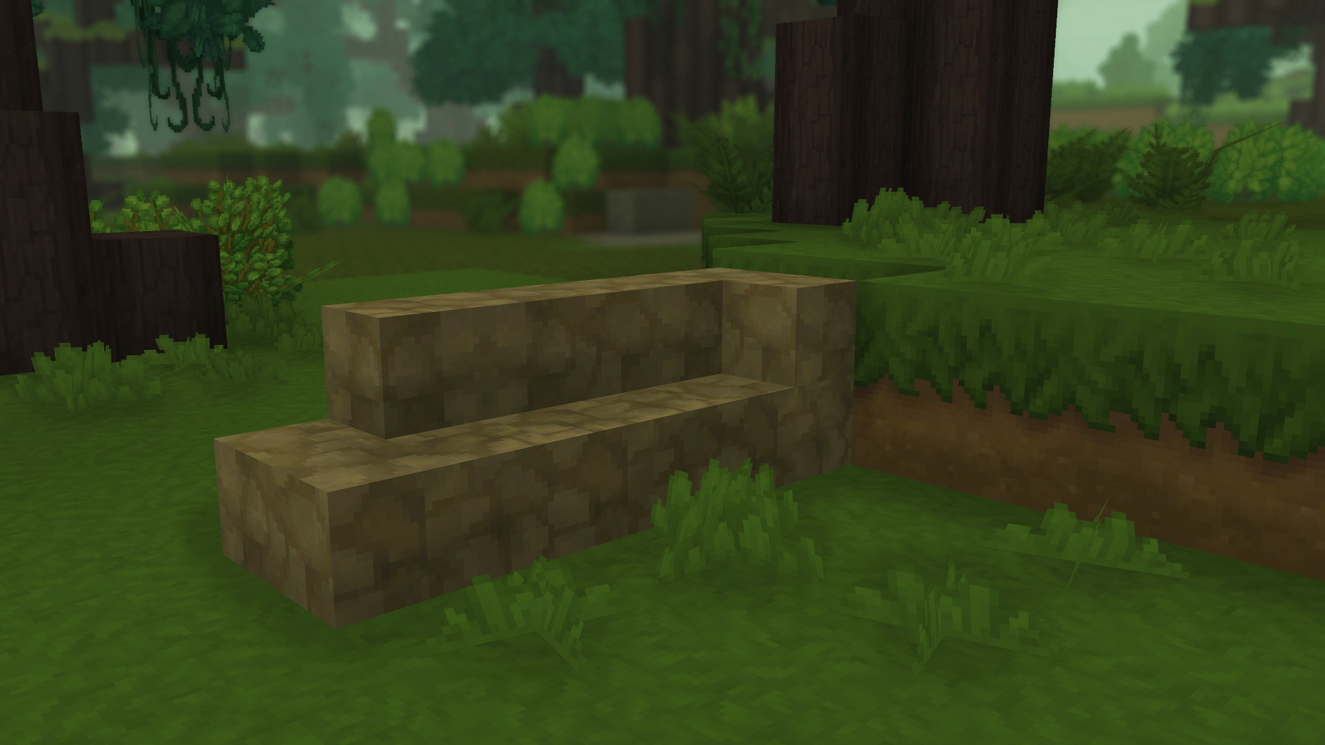 Соединённые блоки ступеней, образующие лестничную конструкцию