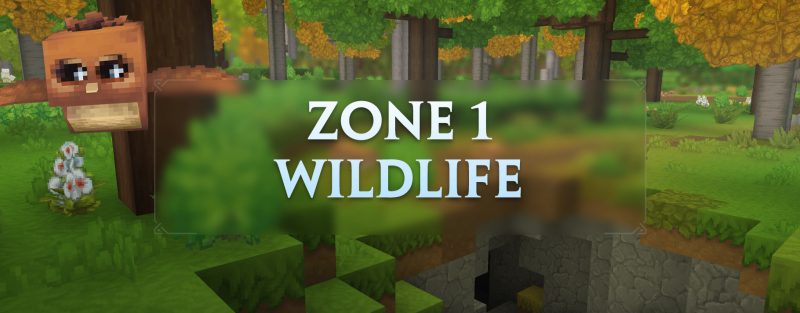 Сцена дикой природы Зоны 1 (Zone 1) с различными существами в естественной среде обитания