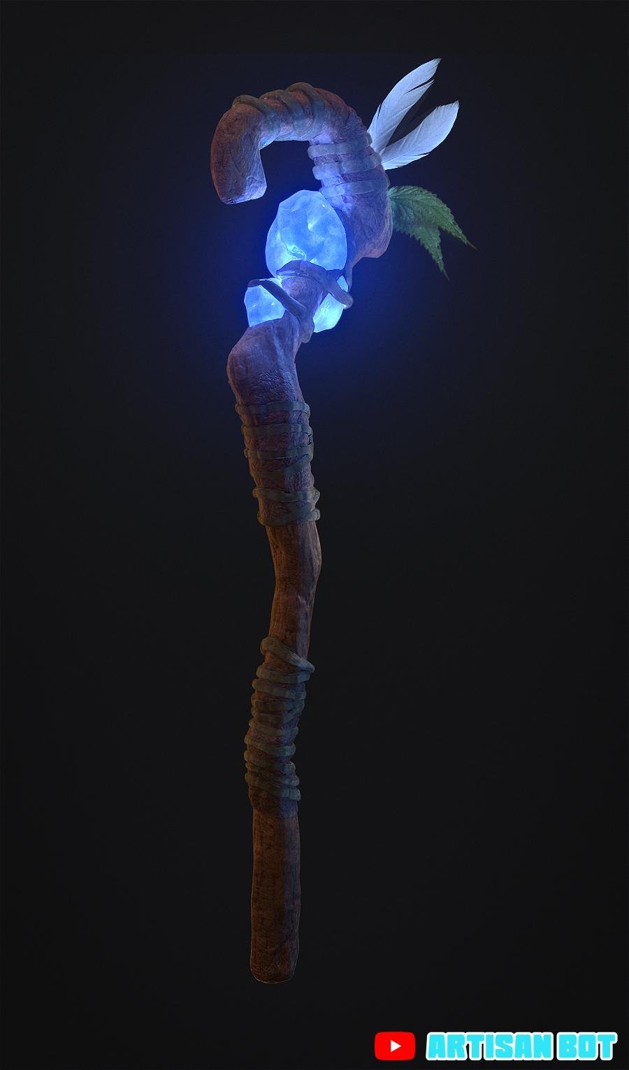 Реалистичная 3D-модель посоха по мотивам Hytale от ArtisanBot