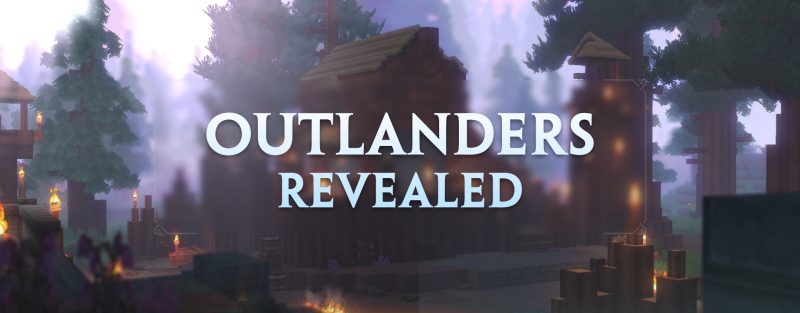 Воин Изгнанников (Outlander) в деревянной маске и тяжёлой броне на фоне заснеженной Зоны 3 (Zone 3)