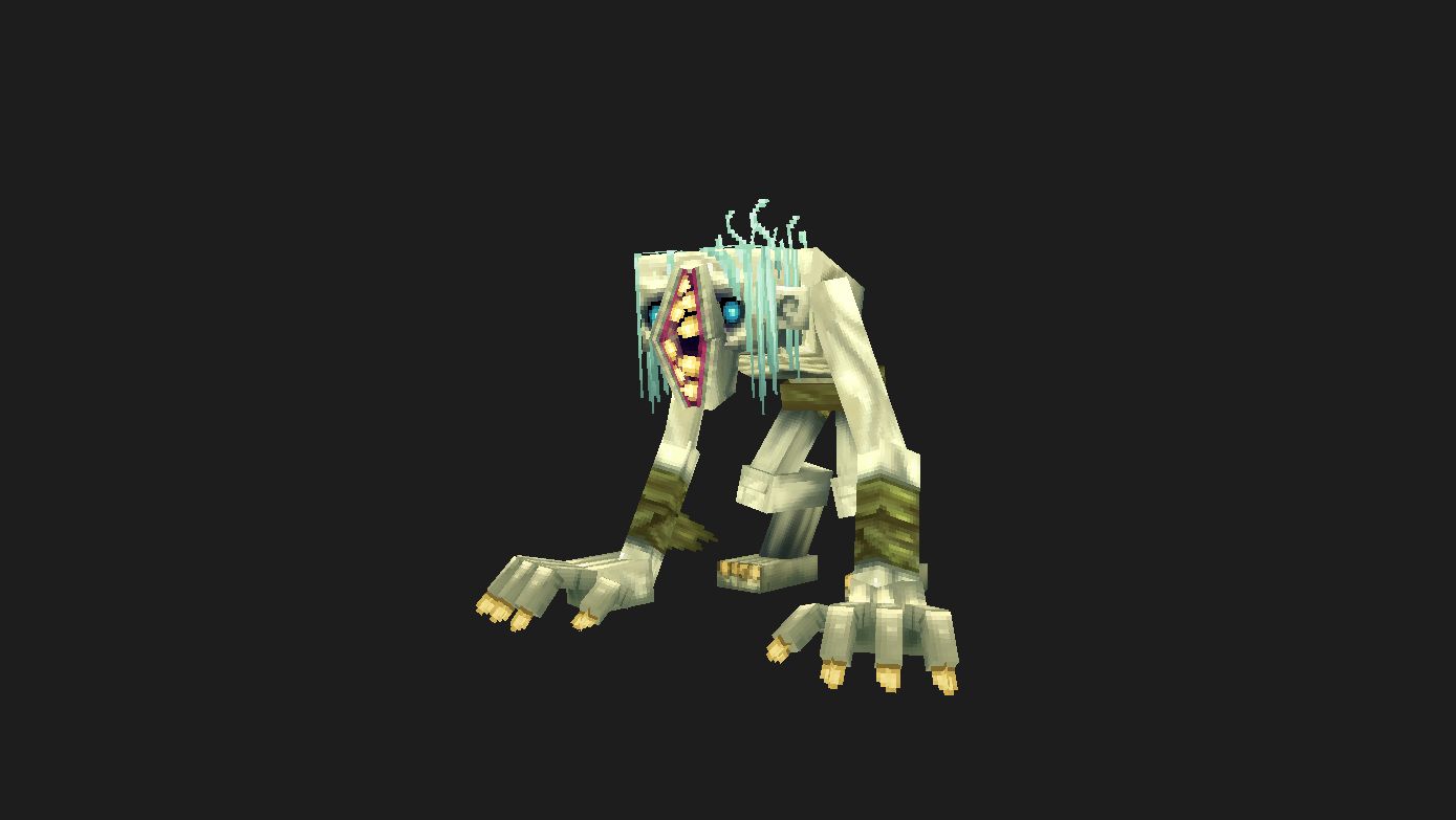 Дизайн нового существа нежити со скелетными чертами и жуткой внешностью