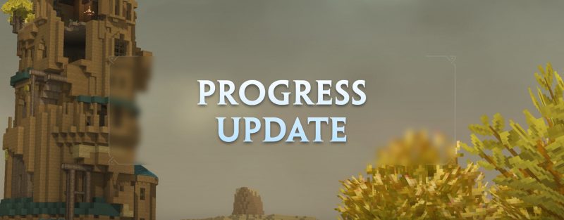 Заголовок декабрьского обзора прогресса с демонстрацией режима приключений и новых возможностей