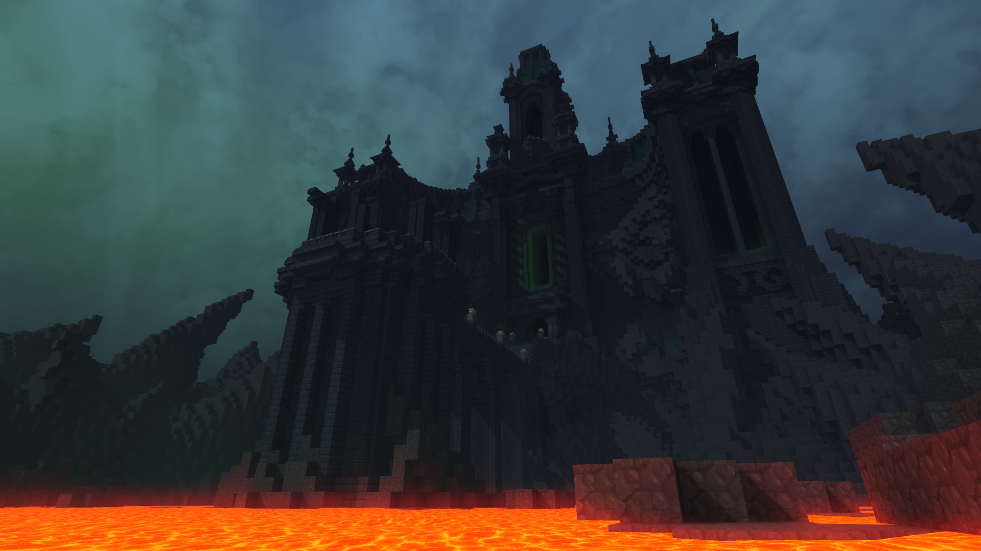 Впечатляющая тестовая постройка замка от Greater, созданная при изучении инструментов строительства Hytale