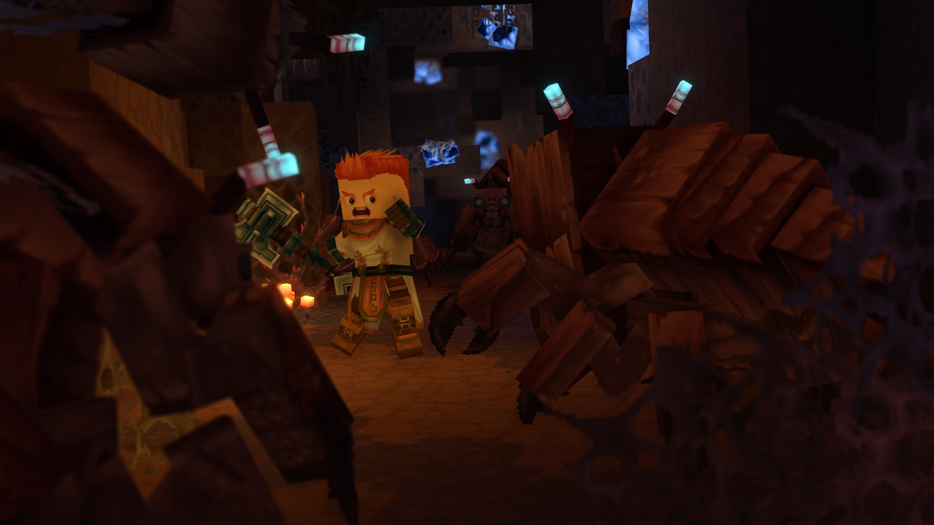 Живописный скриншот: игрок смотрит на обширную речную долину на закате