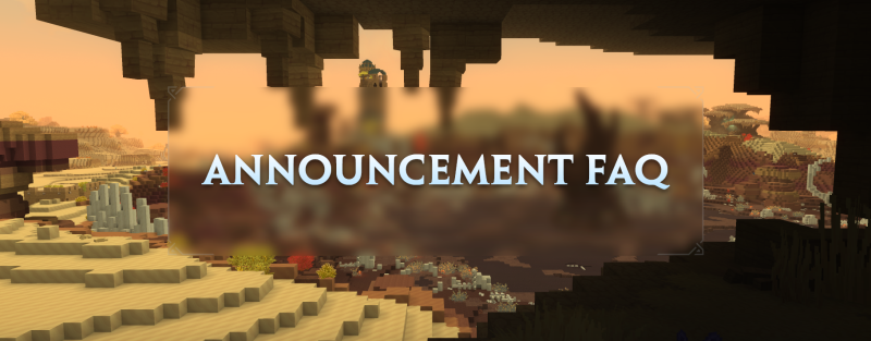 Заголовок FAQ Hytale с логотипом игры и красочным фоном