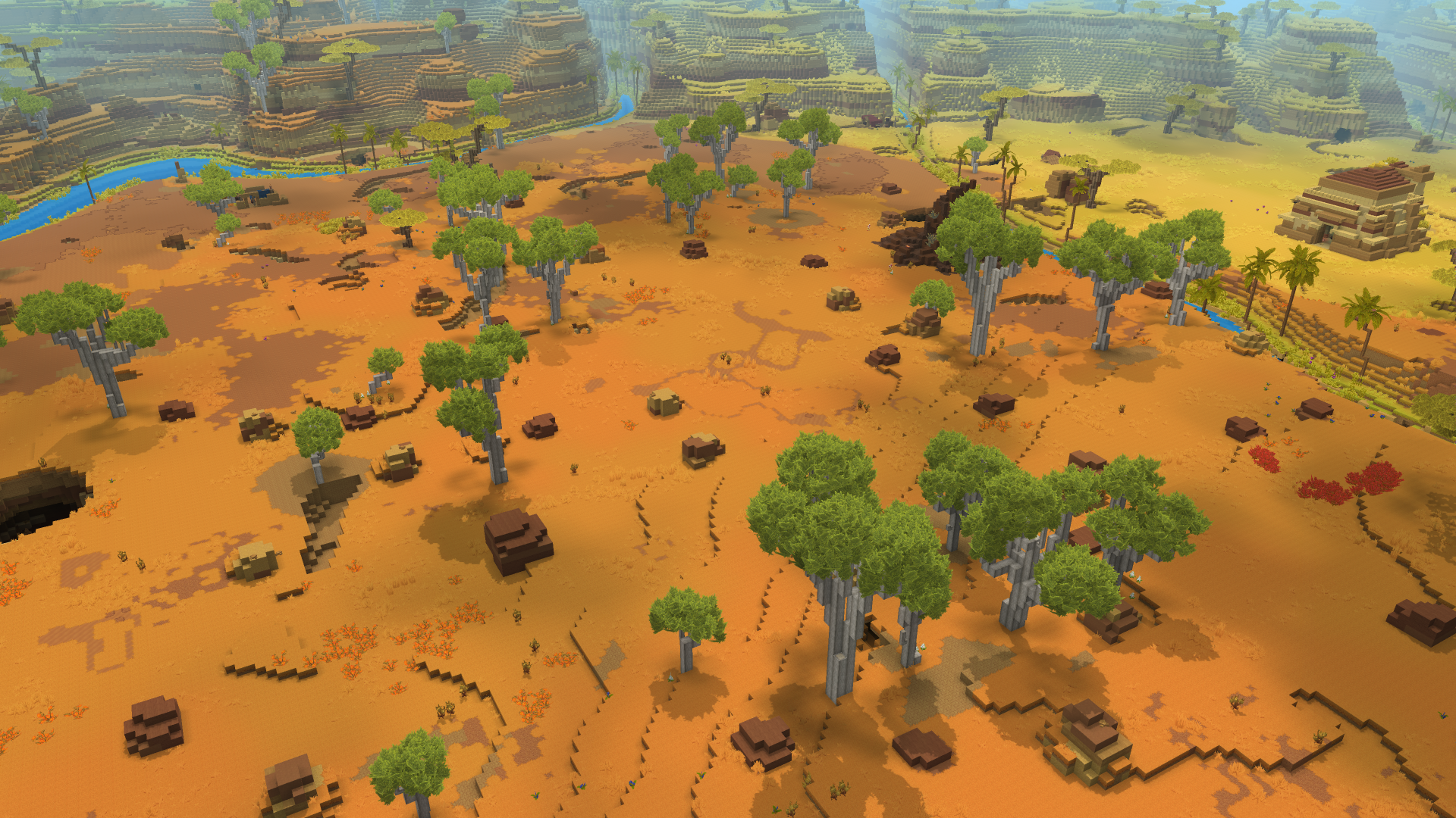 Визуализация распределения деревьев как случайных префабов на ландшафте