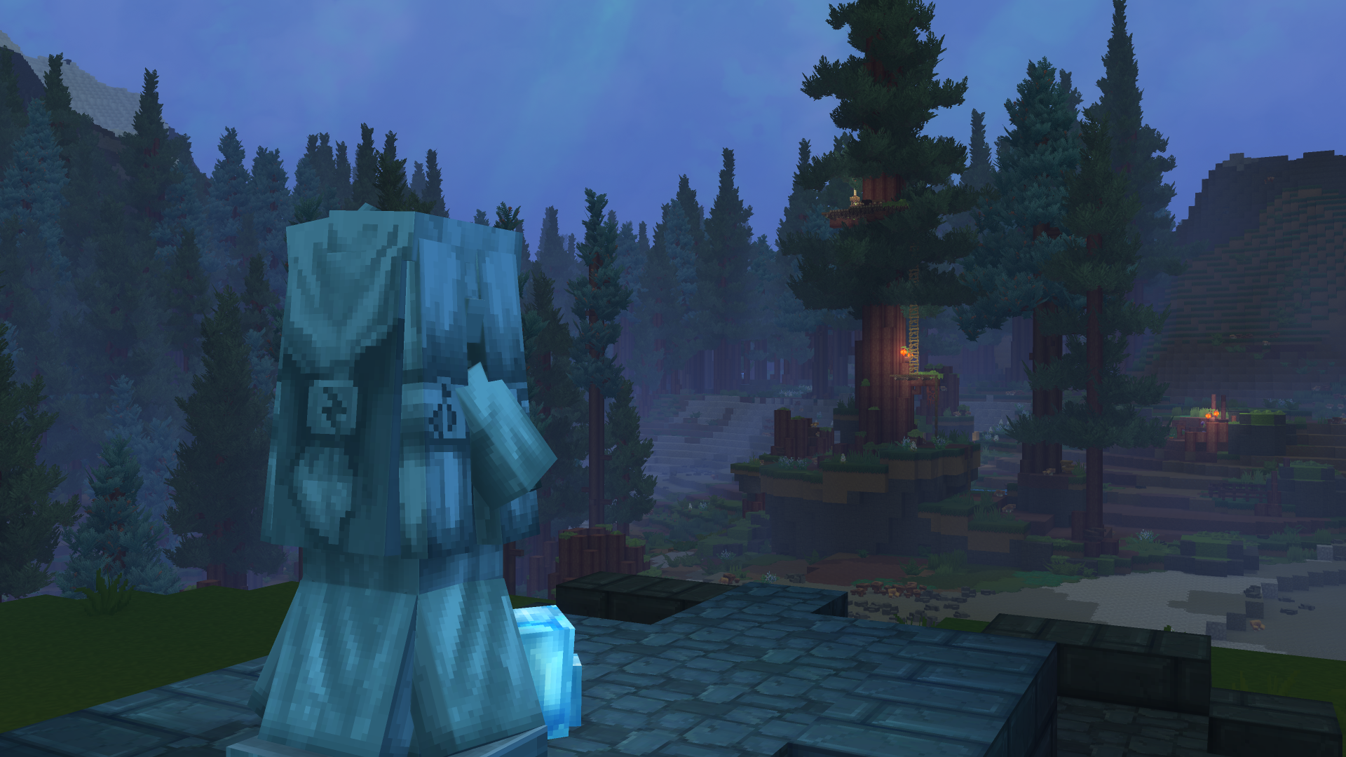 Ухоженное святилище с видом на бореальную долину и горы