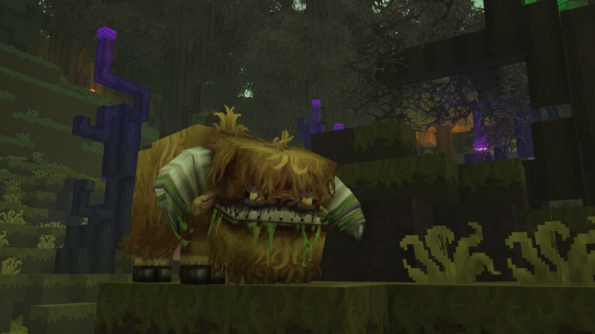 Выносливый мохорог (Mosshorn) в своей естественной среде обитания — сыром болоте