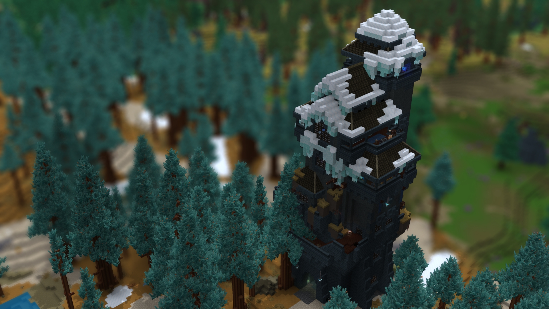 Изометрический вид на башню-префаб