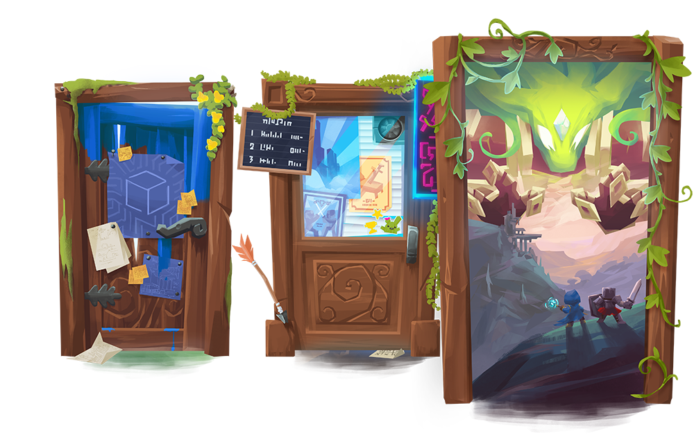 Открытая дверь режима приключений, показывающая RPG-опыт на Орбисе