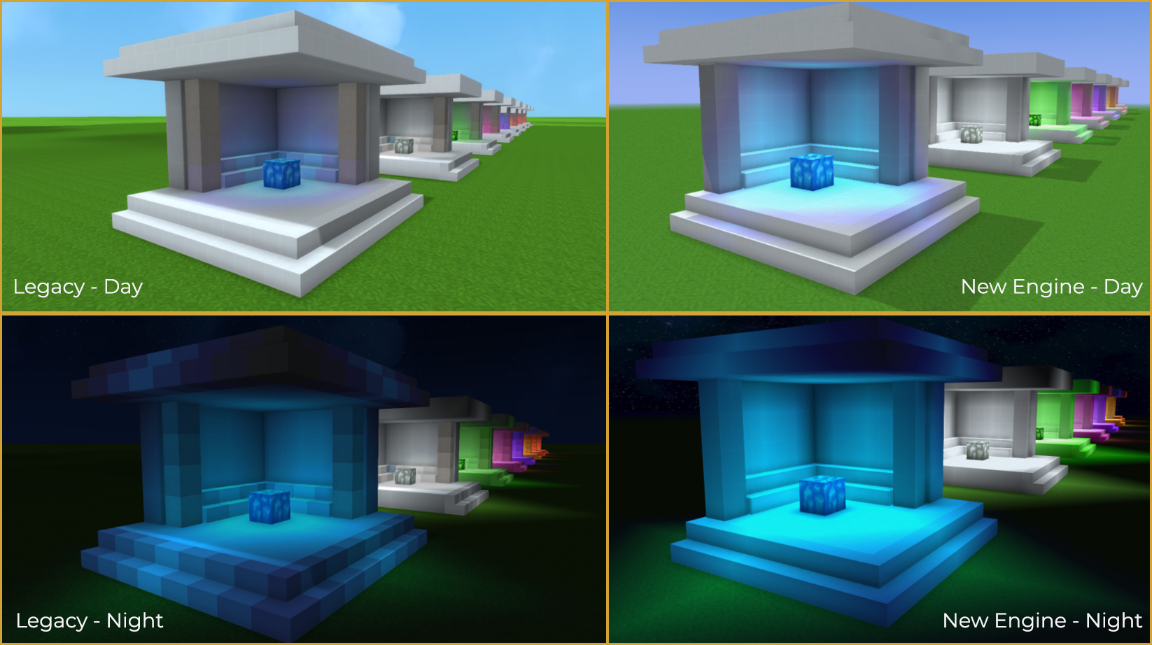 Демонстрация тестовой сцены освещения с улучшенным статическим освещением в новом движке Hytale