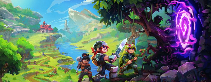 Ключевой арт Hytale Cursebreaker, объявляющий о возвращении игры под новым руководством